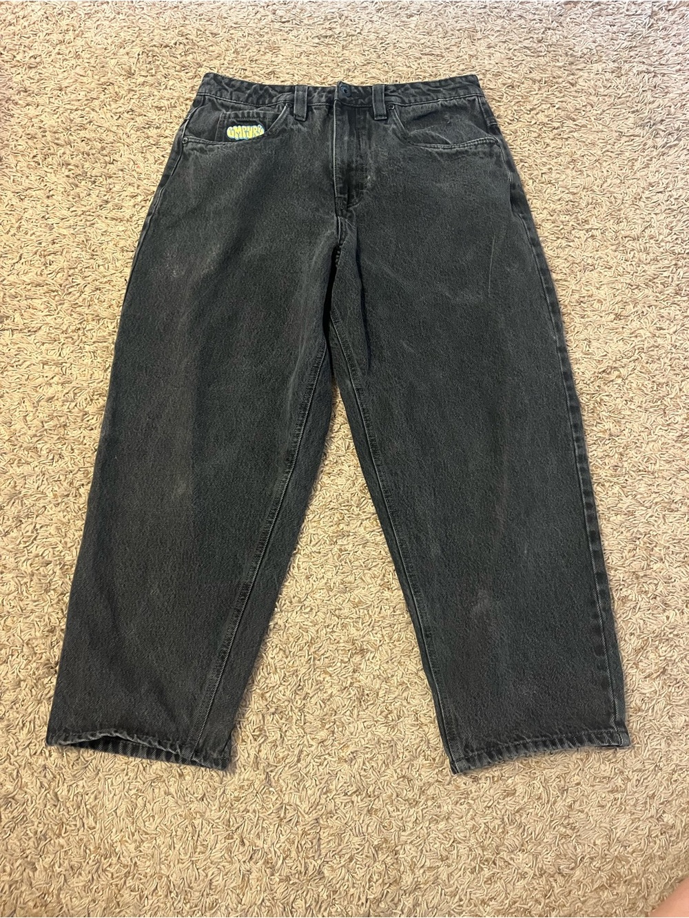 Black Empyre High-Waist Baggy Jeans